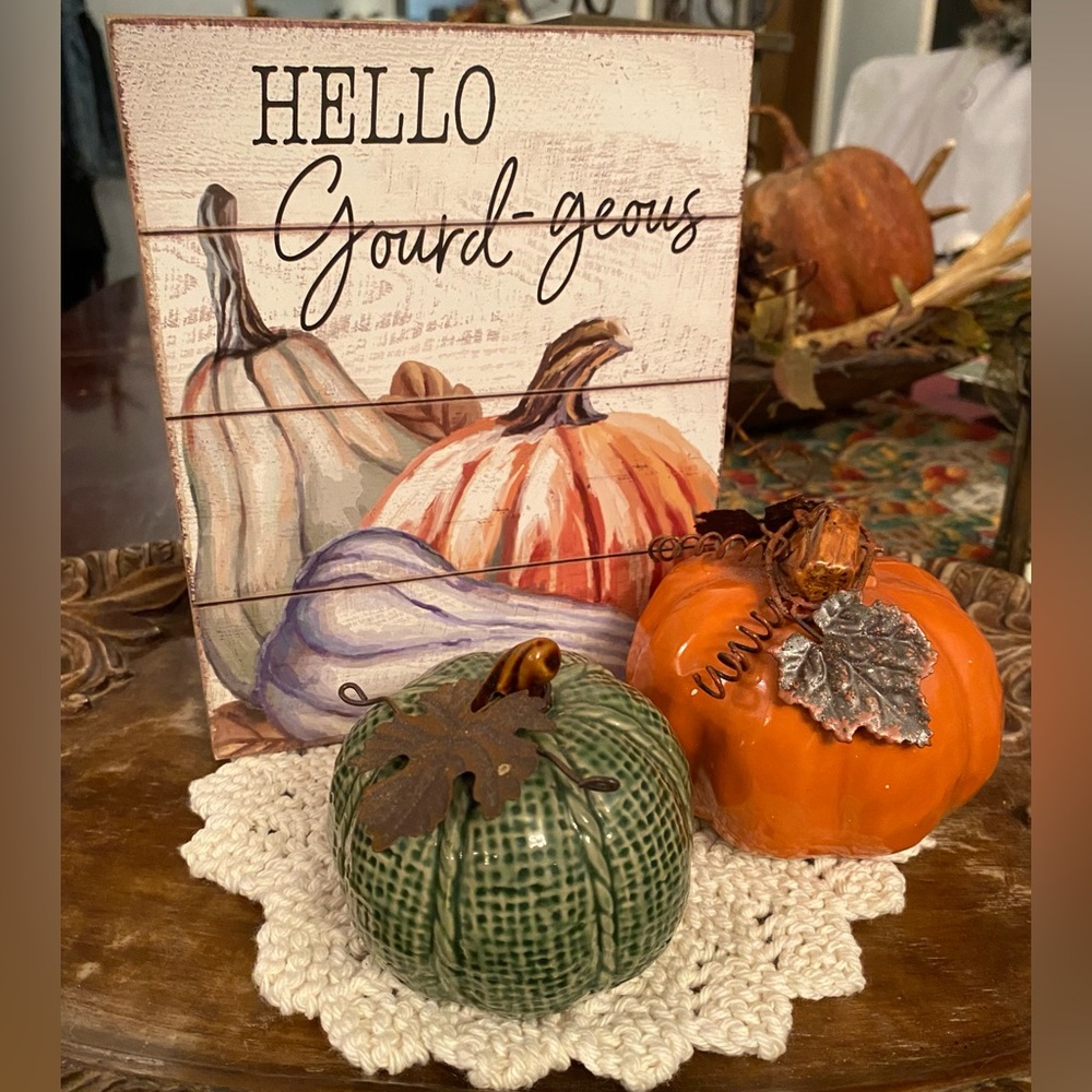 3-piece Farmhouse Pumpkin Decor